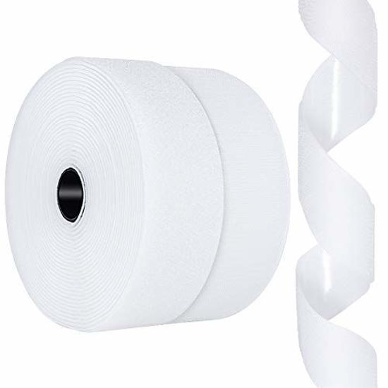 Picture of 2 Inch x 26 Feet - Hook and Loop Tape Sticky Back Fastener Roll, Nylon Self Adhesive Heavy Duty Strips Fastener for Home Office School Car and Crafting Organization