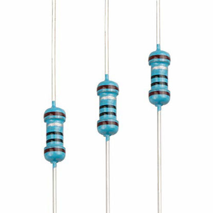 Picture of EDGELEC 100pcs 1 ohm Resistor 1/4w (0.25 Watt) ±1% Tolerance Metal Film Fixed Resistor, Multiple Values of Resistance Optional