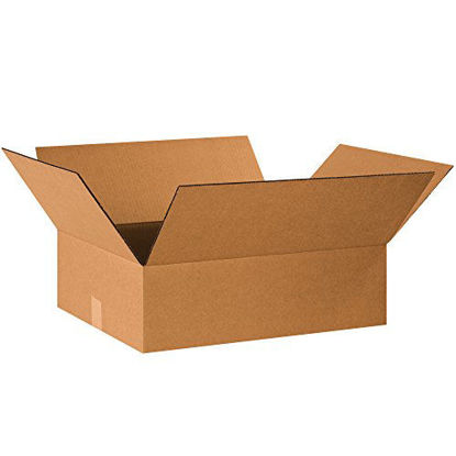 Picture of BOX USA B20166 Flat Corrugated Boxes, 20"L x 16"W x 6"H, Kraft (Pack of 25)
