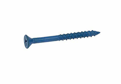 Picture of CONFAST 3/16" x 2-1/4" Flat Phillips Concrete Screw Anchor with Drill Bit for Anchoring to Masonry, Block or Brick (100 per Box)