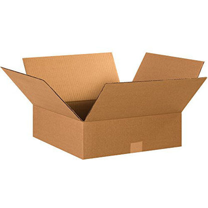 Picture of Partners Brand P15155 Flat Corrugated Boxes, 15"L x 15"W x 5"H, Kraft (Pack of 25)
