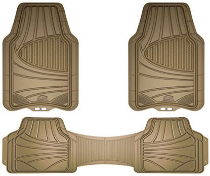 Picture of Armor All 78845 Tan 3-Piece Full Coverage Rubber Floor Mat