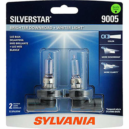 Picture of SYLVANIA 9005 SilverStar High Performance Halogen Headlight Bulb, (Contains 2 Bulbs), White (9005ST.BP2)