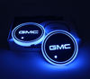Picture of 2pcs LED Car Cup Holder Lights For GMC, 7 Colors Changing USB Charging Mat Luminescent Cup Pad, LED Interior Atmosphere Lamp