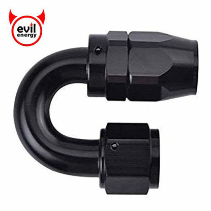 Picture of EVIL ENERGY 6AN 180 Degree Swivel Hose End Fitting for Braided Fuel Line Aluminum Black