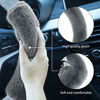 Picture of Achiou Fluffy Steering Wheel Cover for Women, Universal Rhinestone Bling Comfortable Non-Slip Luxurious Faux Wool & Glam Vehicle for Ladies, Girls, 15 Inch