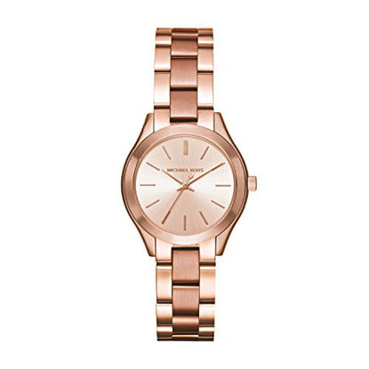 Picture of Michael Kors Women's Mini Slim Runway Rose Gold-Tone Watch MK3513