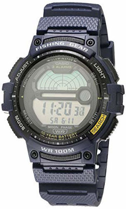 Picture of Casio Men's Fishing Timer Quartz Watch with Resin Strap, Blue, 24.1 (Model: WS-1200H-2AVCF)