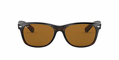 Picture of Ray-Ban unisex adult Rb2132 New Wayfarer Sunglasses, Light Havana/Brown, 58 mm US