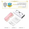 Picture of GRFISIA Square Oversized Sunglasses for Women Men Flat Top Fashion Shades (Clear Pink Frame- Pink Lens, 2.56)
