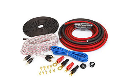 Picture of KnuKonceptz Red KCA Complete 4 Gauge Amplifier Installation Wiring Kit