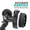 Picture of Movo F2X Precision Follow Focus System with Hard Stops and 65mm, 75mm, 85mm Adjustable Gear Rings