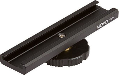 Picture of Movo VB04 Cold Shoe Extension - Accessory Shoe Rail Camera Bracket for Lights, Monitors, Microphones and More