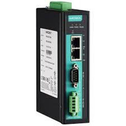 Picture of NPort IA5150A - 1 Port RS-232/422/485 Industrial Automation Device Server with Serial/LAN Power Surge Protection, Two 10/100BaseT(X) Ports with Single IP, 0 to 60°C Operating Temperature