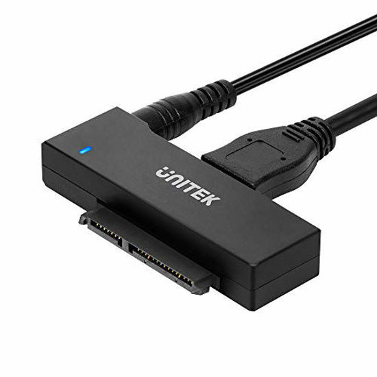 GetUSCart- Unitek SATA to USB 3.0, SATA III Cable Hard Drive Adapter  Converter for Universal 2.5/3.5 SATA HDD/SSD Hard Drive Disk and SATA  Optical Drive, Include 12V/2A Power Adapter
