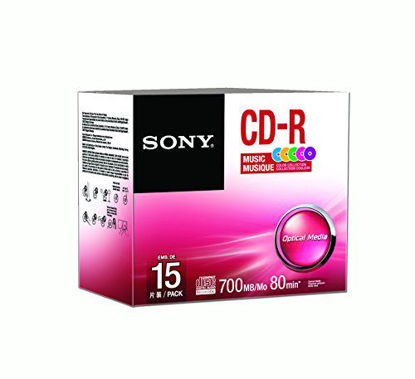 Picture of Sony Music Color CD-R Slim Jewel (15 pk)