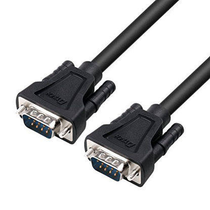 Picture of DTECH DB9 9 Pin Serial Cable 6ft Male to Male RS232 Straight Through