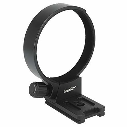 Picture of Haoge LMR-SM140 Lens Collar Replacement Foot Tripod Mount Ring Socket Stand Base for Sigma 100-400mm f/5-6.3 DG OS HSM Contemporary Lens Built-in Arca Type Quick Release Plate