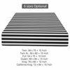 Picture of NTBAY Microfiber Striped King Fitted Sheet, Black and White Deep Pocket Bed Sheet, Wrinkle, Fade, Stain Resistant