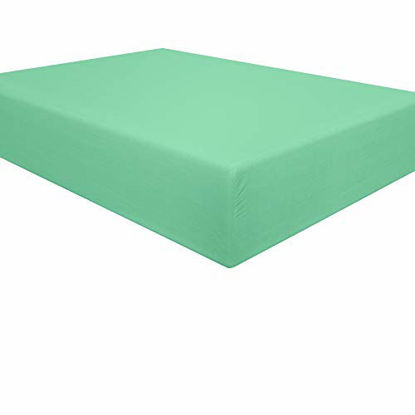 Picture of NTBAY Microfiber California King Fitted Sheet, Wrinkle, Fade, Stain Resistant Deep Pocket Bed Sheet, Sea Green