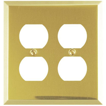Picture of Amerelle Century Double Duplex Steel Wallplate in Polished Brass
