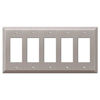 Picture of Amerelle Century Quintuple Rocker Steel Wallplate in Brushed Nickel