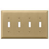 Picture of AMERELLE 163T4BZ Century Quadruple Toggle Steel Wallplate in Brushed Bronze