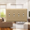Picture of AMERELLE 163T4BZ Century Quadruple Toggle Steel Wallplate in Brushed Bronze