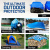 Picture of B-Air Grizzly Tarps - Large Multi-Purpose, Waterproof, Heavy Duty Tarp Poly Cover - 5 Mil Thick (Blue - 10 x 14 Feet)