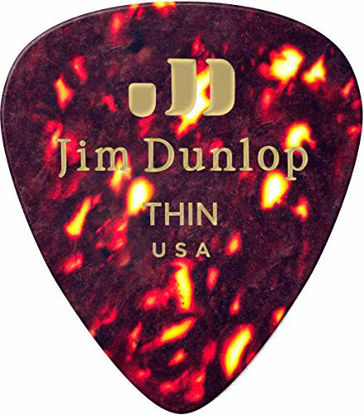 Picture of Dunlop 483P05TH Genuine Celluloid, Shell, Thin, 12/Player's Pack