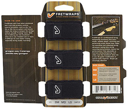 Picture of Gruv Gear FretWraps 3-Pack String Muters, Small, Black