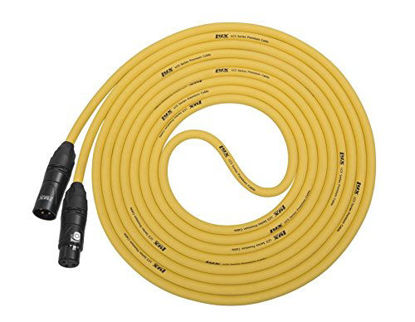 Picture of LyxPro 10 Feet XLR Microphone Cable Balanced Male to Female 3 Pin Mic Cord for Powered Speakers Audio Interface Professional Pro Audio Performance and Recording Devices - Yellow