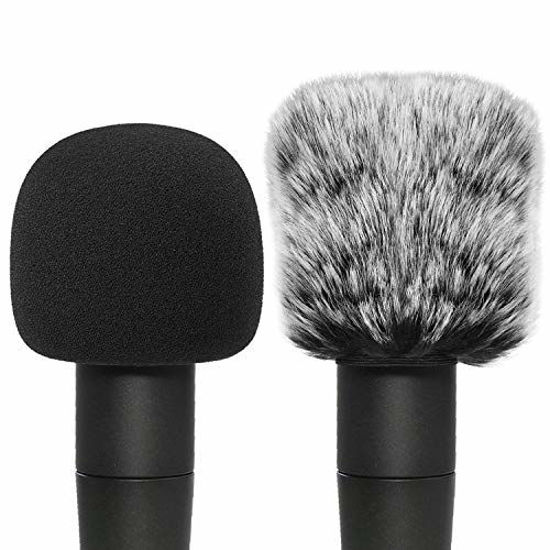 GetUSCart SM57 Pop Filter Foam Cover Mic Windscreen with Furry Wind