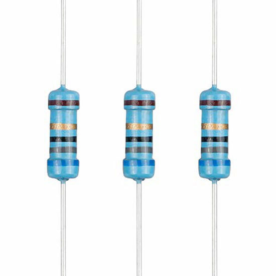 Picture of EDGELEC 100pcs 68 ohm Resistor 1/2w (0.5Watt) ±1% Tolerance Metal Film Fixed Resistor, Multiple Values of Resistance Optional