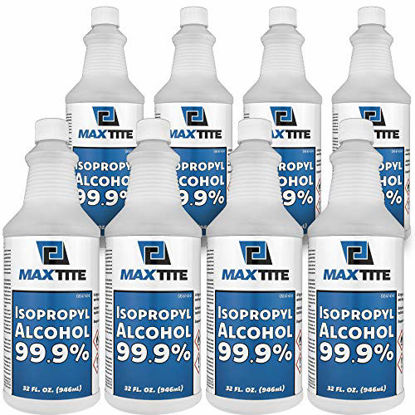 Picture of MaxTite Isopropyl Alcohol 99.9% (2 Gallons (32oz, 8 Pack))