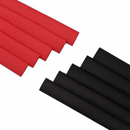 Picture of 20 Ft 1/8" Black&Red Dual Wall Heat Shrink Tubing 3:1, No Wrinkle Electrical Shrink Tube for Wires,Marine Grade with Adhesive Lined Waterproof