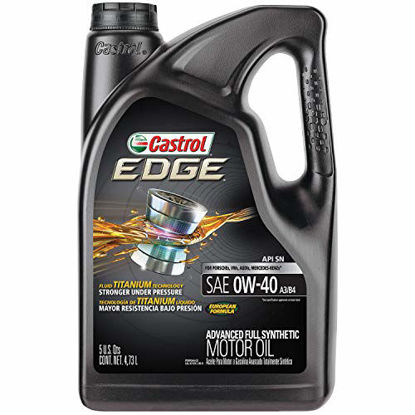 Picture of Castrol 03101 Edge 0W-40 A3/B4 Advanced Full Synthetic Motor Oil, 5 Quart, 3 Pack