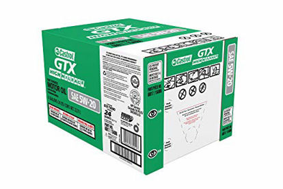 Picture of Castrol - 15A0B6 60017 GTX High Mileage 5W-20 Synthetic Blend Motor Oil, 6 Gallon Enviro-Pack