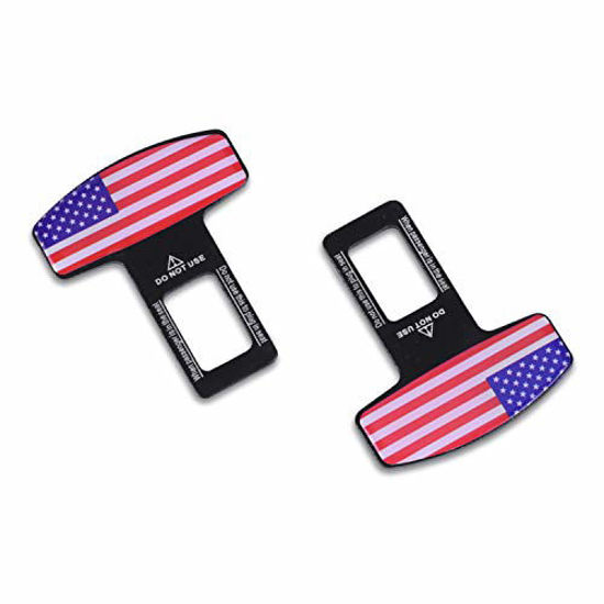 JUSTTOP 2-Pack Car Seat Belt Clip, Car Seat Belt Silencer Metal Tongue,  Seat Safety Belt Buckle Auto Metal Seat, Universal for Most  Vehicle-American