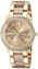 Picture of XOXO Women's Analog Watch with Gold-Tone Case, Crystal-Inset Bezel, Fold-Over Clasp - Official XOXO Woman's Gold and Rose Gold Watch, Two-Tone Chain Link Strap - Model: XO5873