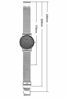 Picture of BUREI Men's Fashion Minimalist Wrist Watch Analog Deep Gray Date with Silver Stainless Steel Mesh Band (Gray Silver)