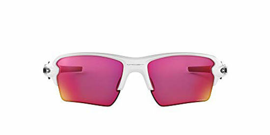 Picture of Oakley Men's OO9188 Flak 2.0 XL Rectangular Sunglasses, Polished White/Prizm Field, 59 mm