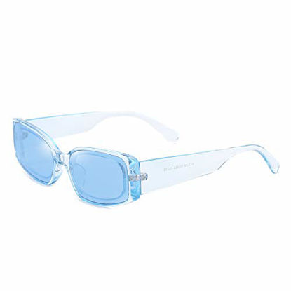 Picture of Dollger Rectangle Sunglasses for Women Retro y2k blue Sunglasses sugar 90s sunglasses Blue