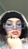 Picture of Dollger Rectangle Sunglasses for Women Retro y2k blue Sunglasses sugar 90s sunglasses Blue