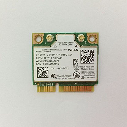 Picture of Dual Band Wirless - AC 7260 HMWG WiFi H/T 2x2 AC+Bluetooth 4.0 USE FOR INTEL AC 7260 HMC HALF MINI PCI-E CARD Support NUC
