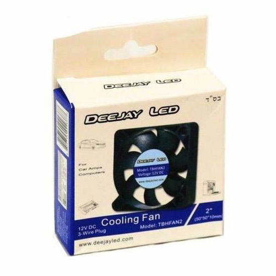 Picture of Deejay LED 2" 12V Cooling Fan for Computer or Car Amplifier, Ball Bearing