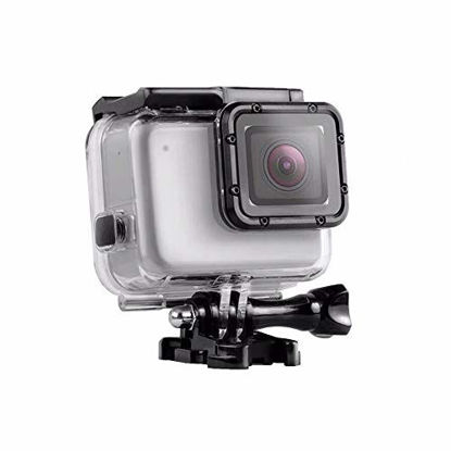 Picture of ParaPace Waterproof Housing Case for GoPro Hero 7 White/Silver,Protective 45m Underwater Dive Case Shell with Replaceable Touch Back Cover for GoPro Camera Accessories