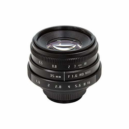 Picture of Arducam 35mm F1.6 Mirrorless C-Mount Lens for Raspberry Pi HQ Camera, with C-CS Adapter