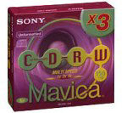 Picture of Sony 8cm CD-RW 3-Pack, 3MCRW-156A (Discontinued by Manufacturer)