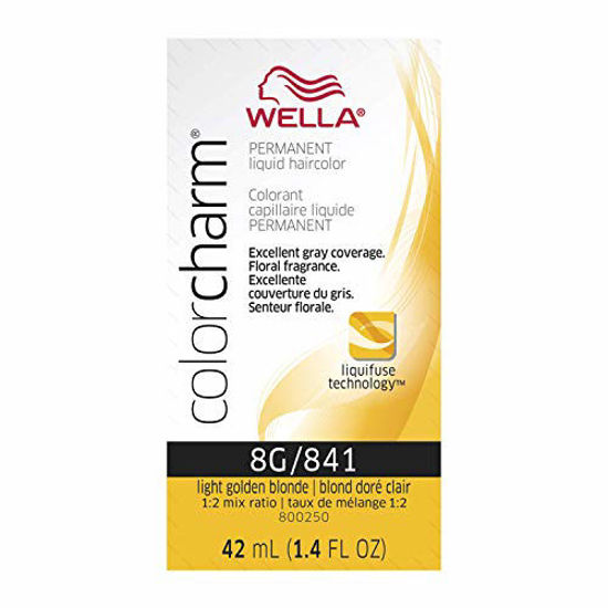 Picture of WELLA Color Charm Permanent Liquid Hair Color, 841/8g Light Golden Blonde